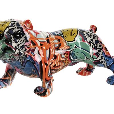 RESIN FIGURE 25.5X12X13.5 MULTICOLOR DOG FD210672