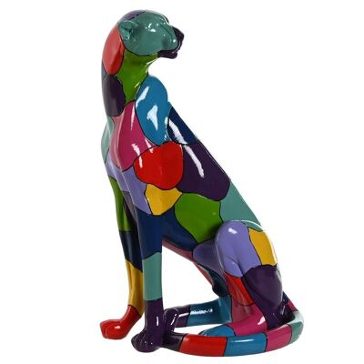 Figura Resina 25X18X41 Pantera Multicolor FD212842