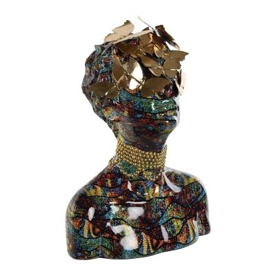 FIGURINE RÉSINE 26X18,5X34 BUSTE MULTICOLORE FD208569