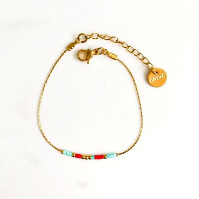 Simple coral Miyuki bracelet