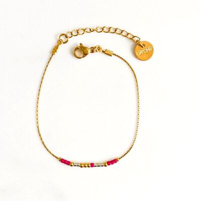 Pulsera sencilla Miyuki Rosa