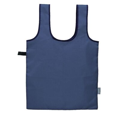 Faltbare Einkaufstasche mit elastischem Verschluss: Praktisch, ökologisch und sofort einsatzbereit, Marineblau