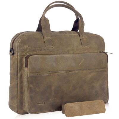 Sunsa men's leather business bag.   Laptop handbag bag for 15 inch notebook/tablet. men shoulder bag,