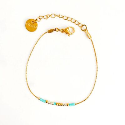 Pulsera sencilla Miyuki turquesa