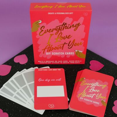 DIY set of scratch cards: Everything I Love About You