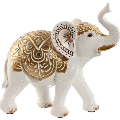 Figura in resina 15X6X14 Elefante dorato FD212956