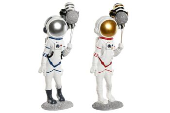 FIGURINE RÉSINE 16X12X41 ASTRONAUTE 2 SURT. FD214240 1