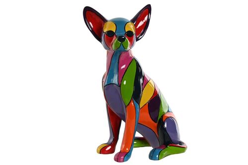 Figura Resina 17X11X25 Chihuahua Multicolor FD212844