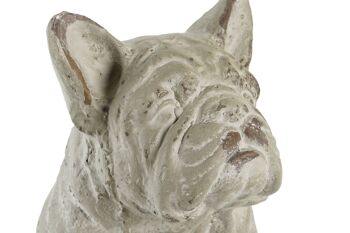 FIGURE RÉSINE 19X39X28,5 CHIEN ÂGÉ GRIS FD201952 2