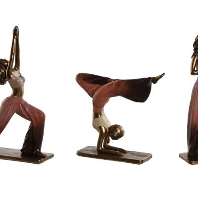 FIGURINE RÉSINE 19X6X17,5 YOGA GIRL 3 SURT. FD210033