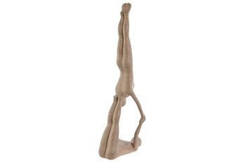 FIGURINE RÉSINE 20X10X50 YOGA BEIGE FD209281 3