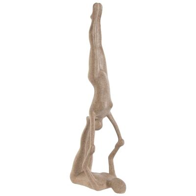 Figurine en résine 20x10x50 Yoga Beige FD209281