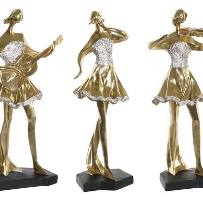 FIGURA IN RESINA 20X12X41,5 BALLERINA MUSICISTA 3 ASSORTIMENTI. FD202525