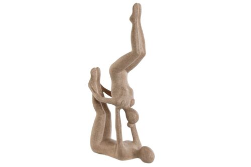 FIGURA RESINA 21,4X8,8X40 YOGA BEIGE FD209280