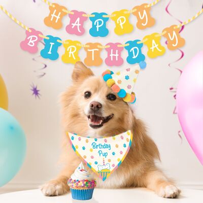 Set d'anniversaire pour chiens