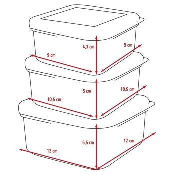 Boîtes à lunch empilables pour enfants, ensemble de 3 contenants pour enfants sans BPA, dinosaures 5