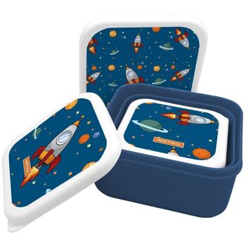 Boîtes à déjeuner empilables pour enfants, lot de 3 récipients pour enfants sans BPA, espace 2