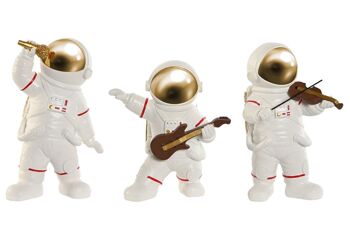 FIGURINE RÉSINE 11X10X19.5 MUSICIEN ASTRONAUTE 3 SURT. FD209633 1