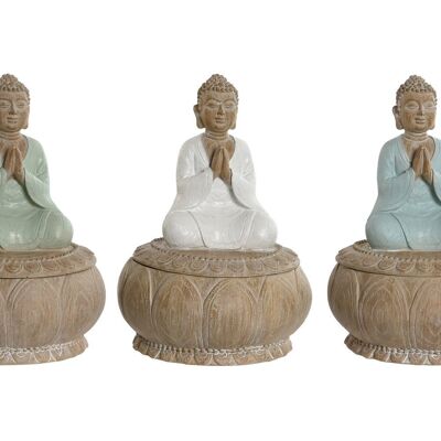 Figura in resina 11X11X15 Buddha Box 3 Assortimento. FD210048