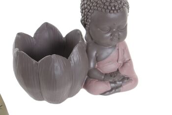Figurine en résine 12,5X7,5X9,7 Bouddha 2 Assortiment. RF181354 3