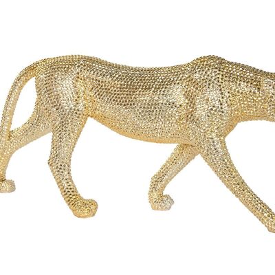 HARZFIGUR 120X23X44 GOLDENER LEOPARD FD199216