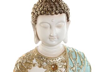 FIGURINE RÉSINE 12X12X22 BOUDDHA TURQUOISE FD212949 2