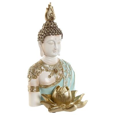 Figura in resina 12X12X22 Buddha turchese FD212949