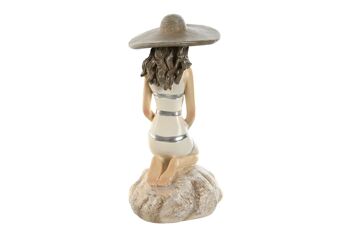 FIGURINE RÉSINE 12X8,5X20 CHAPEAU FILLE 2 ASSORT. FD210948 3