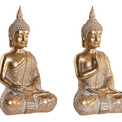 FIGURINE EN RÉSINE 13.4X10.3X24.3 BOUDDHA 2 ASSORTIMENTS. FD203442