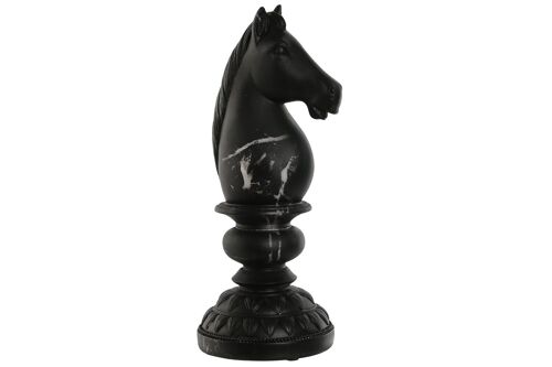 FIGURA RESINA 13X13X33 CABALLO NEGRO FD210100