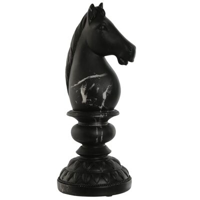 Figura in resina 13X13X33 Cavallo Nero FD210100
