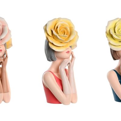 FIGURA IN RESINA 14,5X11,5X28,7 RAGAZZA DEI FIORI 3 ASSORTIMENTI. FD203731