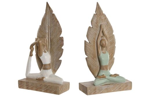 FIGURA RESINA 15,5X7,5X26,5 YOGA CHICA 2 SURT. FD210039