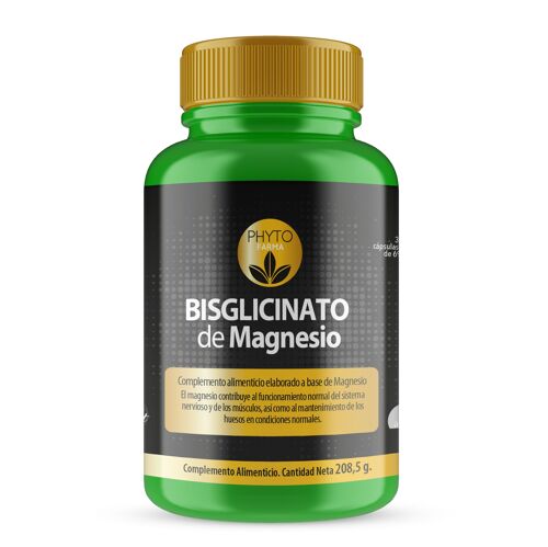PHYTOFARMA Bisglicinato de Magnesio 300 cápsulas vegetales de 695 mg