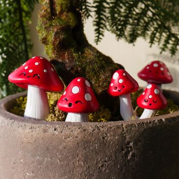 Champignons amusants pour le pot de fleurs 2