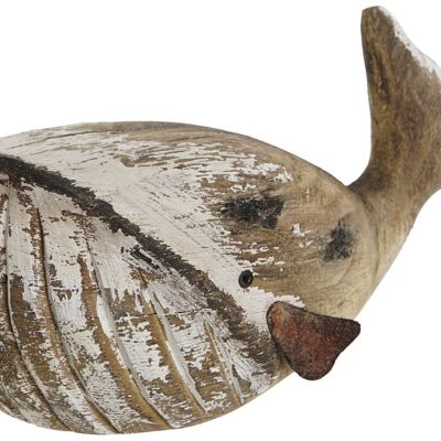 FIGURINE PAULOWNIA 22,5X10,5X12,5 BALEINE PORTÉE LM210930