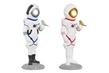 FIGURINE RÉSINE 10X11X29 ASTRONAUTE 2 SURT. FD214244 1