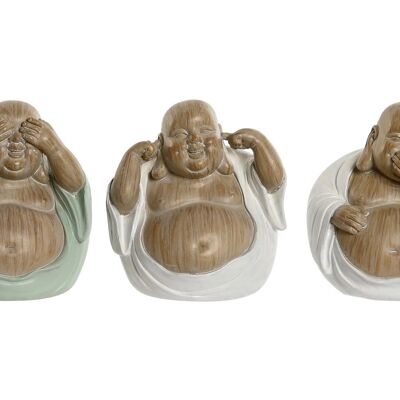 Figura in resina 10X9X10,5 Buddha 3 Assortimento. FD210046