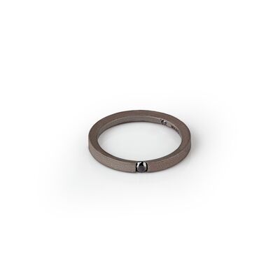 Engagement ring made in titanium with black diamond ii.-21