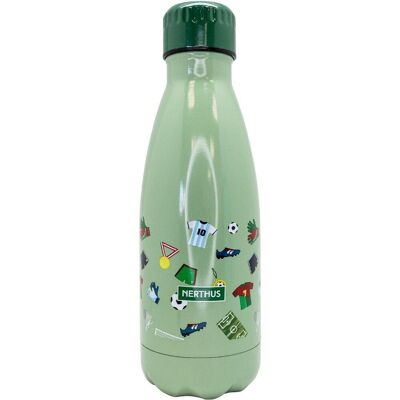 Doppelwandige Edelstahlflasche 350 ml, Stil und Funktionalität, Fußball