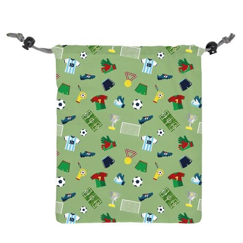 Bolsas Comida Infantiles Futbol ecológica, Adaptable, facil de Limpiar y Apta para Lavadora, Futbol