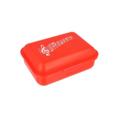Lunch box avec fermeture clic et imprimé musique, 3 couleurs - couleur : rouge
