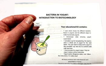 Kit instruction en famille : introduction aux biotechnologies avec les yaourts 2