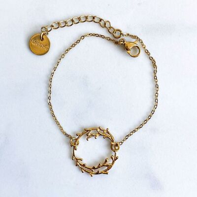 Olympic laurel chain bracelet