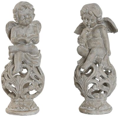 FIGURINE CIMENT 14X14X28 ANGE PORTÉ 2 ASSORT. FD209997