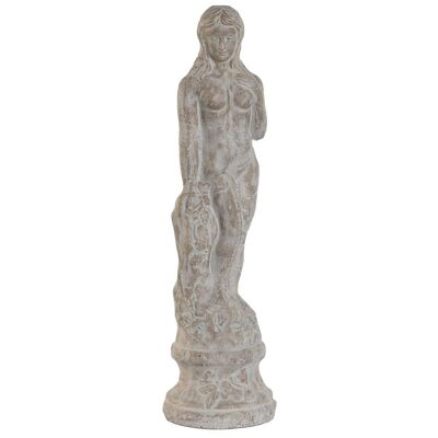 FIGURA CEMENTO 17X17X61 MUJER DESGASTADO GRIS FD209994