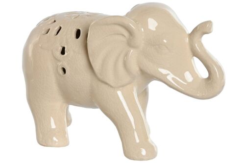 Figura Ceramica 25X11X16 Elefante Craquelado Crudo FD213279