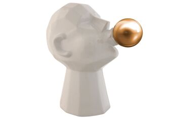 Figurine Céramique 29x18x30 Visage Blanc FD212878 1