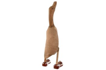 FIGURINE EN BOIS 14X28X43 CANARD AVEC CHAUSSURES 2 ASSORT. FD210554 4