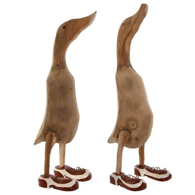 Wooden Figure 14X28X43 Duck With Shoes 2 Assortment. FD210554